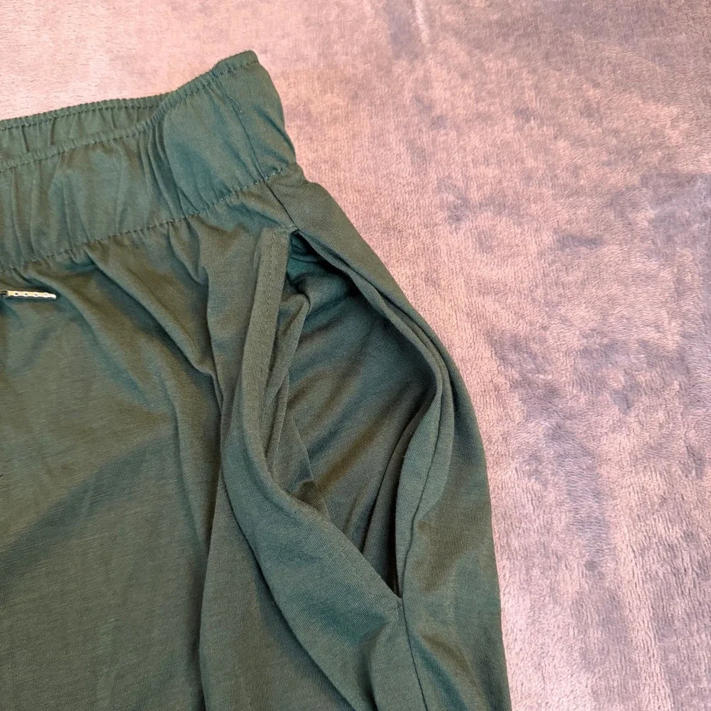 Galaxy by Harvic Lounge Pants Mens Extra Large Green Elastic Waist Pockets - Picture 4 of 10
